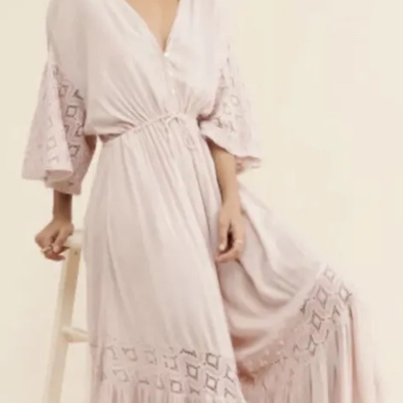 Free people angela button crochet jumpsuit in Rosewood - Picture 2 of 8